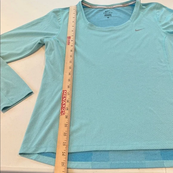 Nike Dri-Fit Blue Long Sleeves Round Neck Athletic Running Shirt L - Picture 7 of 8